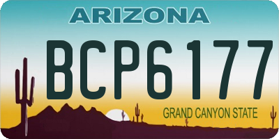 AZ license plate BCP6177