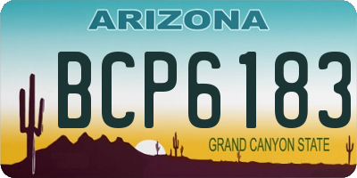 AZ license plate BCP6183