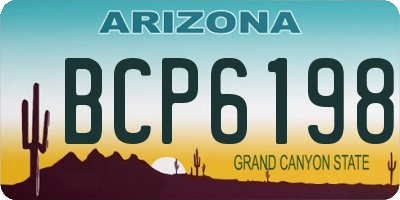 AZ license plate BCP6198