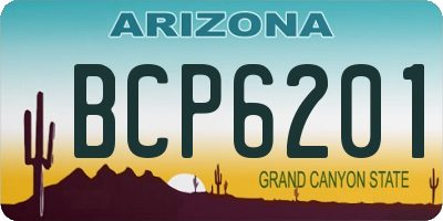 AZ license plate BCP6201