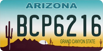 AZ license plate BCP6216