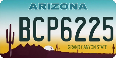 AZ license plate BCP6225