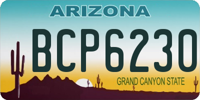 AZ license plate BCP6230