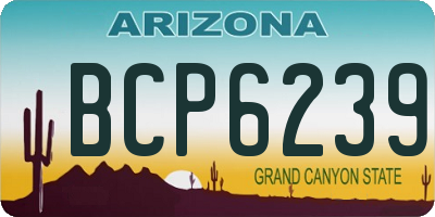 AZ license plate BCP6239