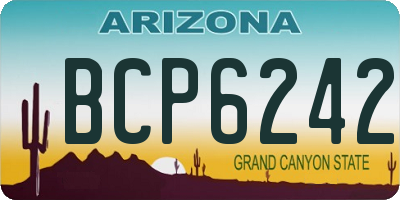 AZ license plate BCP6242