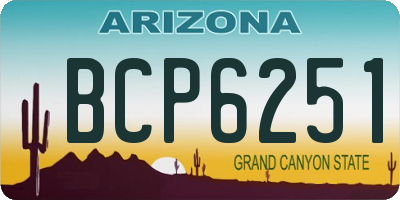 AZ license plate BCP6251