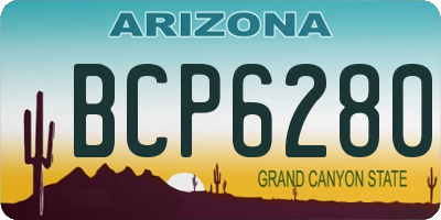 AZ license plate BCP6280