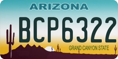 AZ license plate BCP6322