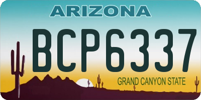 AZ license plate BCP6337