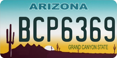 AZ license plate BCP6369