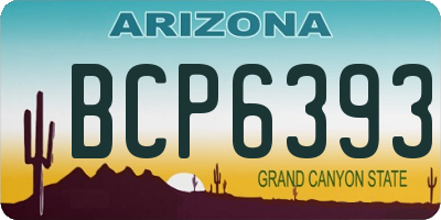 AZ license plate BCP6393