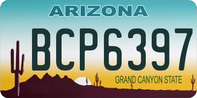 AZ license plate BCP6397