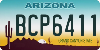 AZ license plate BCP6411