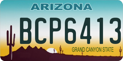 AZ license plate BCP6413