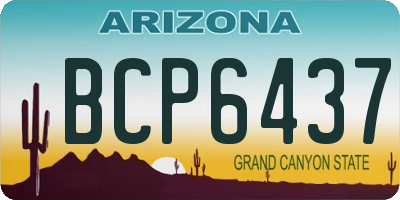 AZ license plate BCP6437