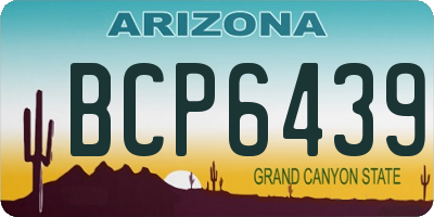 AZ license plate BCP6439