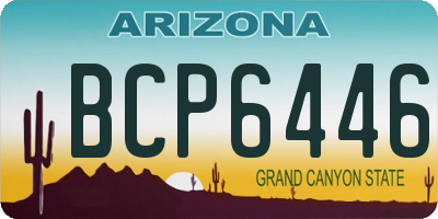 AZ license plate BCP6446