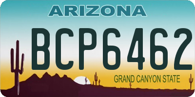 AZ license plate BCP6462