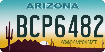 AZ license plate BCP6482