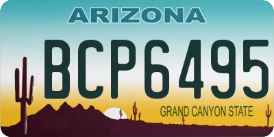 AZ license plate BCP6495