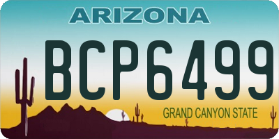 AZ license plate BCP6499