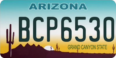 AZ license plate BCP6530