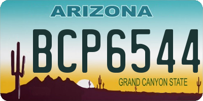 AZ license plate BCP6544