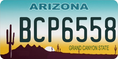 AZ license plate BCP6558