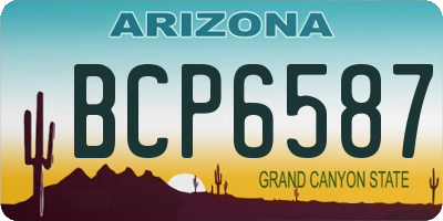 AZ license plate BCP6587