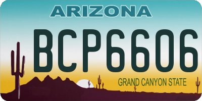 AZ license plate BCP6606