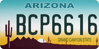 AZ license plate BCP6616