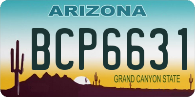 AZ license plate BCP6631