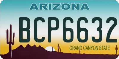 AZ license plate BCP6632