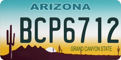 AZ license plate BCP6712