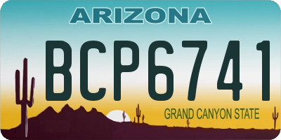 AZ license plate BCP6741