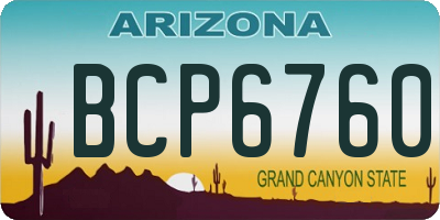 AZ license plate BCP6760