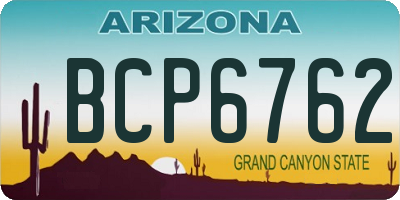 AZ license plate BCP6762