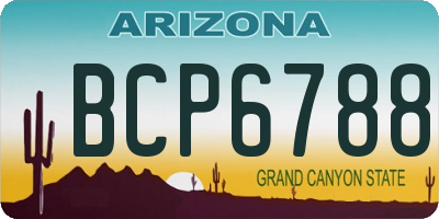 AZ license plate BCP6788