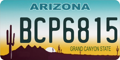 AZ license plate BCP6815