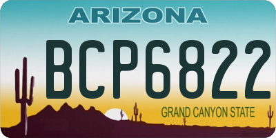 AZ license plate BCP6822