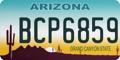 AZ license plate BCP6859