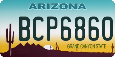 AZ license plate BCP6860