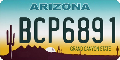 AZ license plate BCP6891