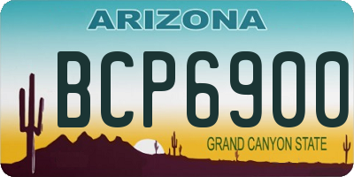 AZ license plate BCP6900