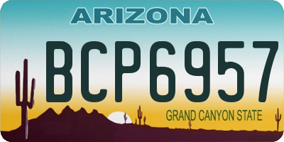 AZ license plate BCP6957