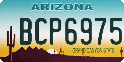 AZ license plate BCP6975