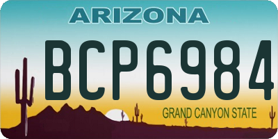 AZ license plate BCP6984