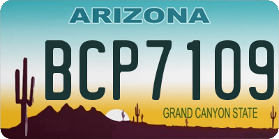 AZ license plate BCP7109