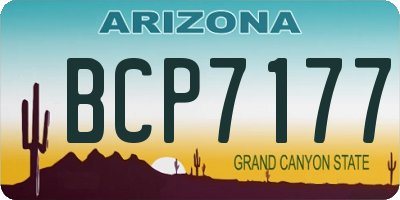 AZ license plate BCP7177