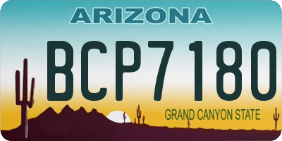 AZ license plate BCP7180